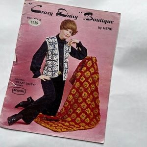 Crazy Daisy Boutique Vintage Pattern Booklet Skirt Top Dress Blanket Sweater 60s